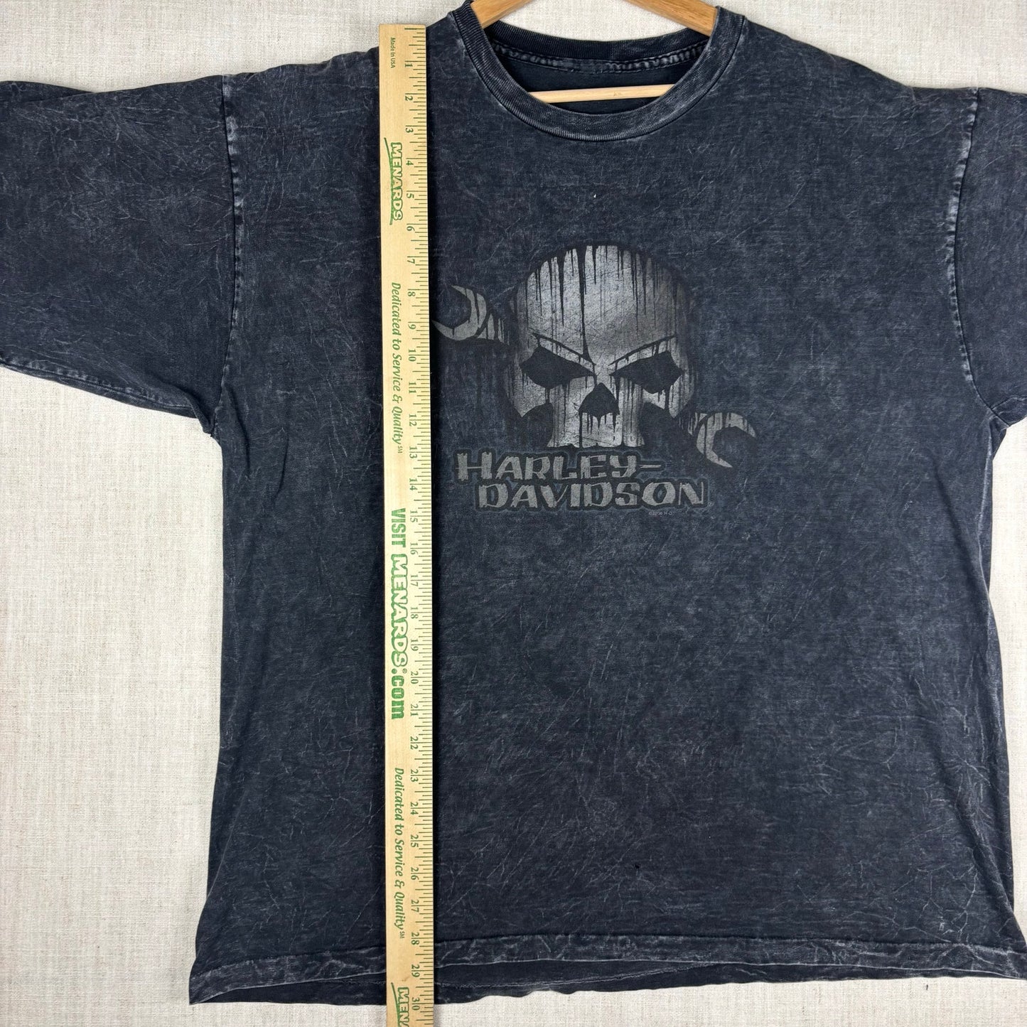Harley Davidson Skull Faded Y2K 2006 Biker XXL Tee
