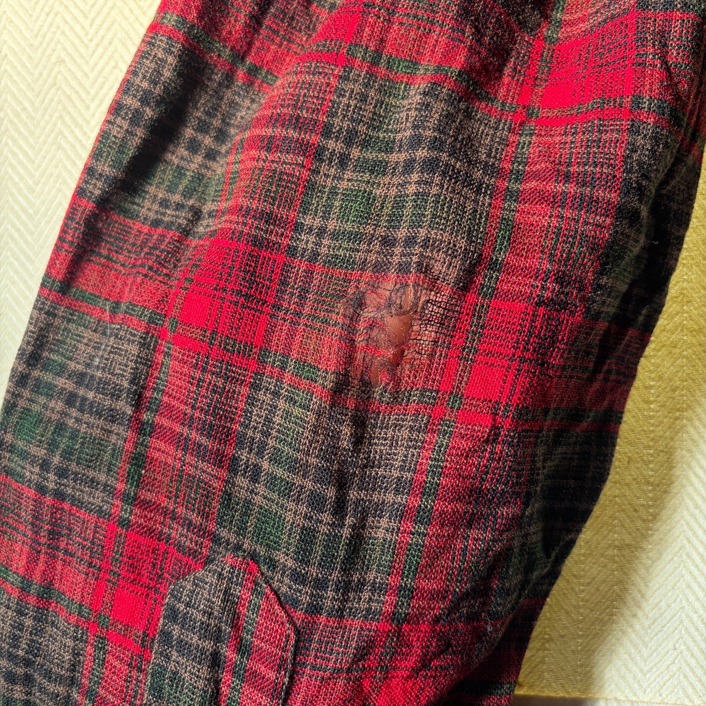 Pendleton Vintage 1962 Wool Red Plaid Large Button Down Flannel