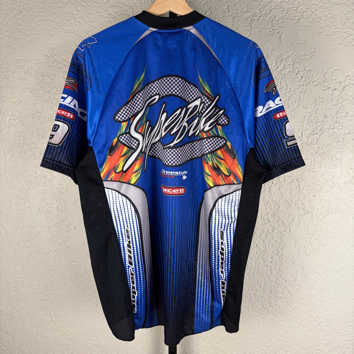 Super Bike Y2K MX Freestyle Flames Fox Racing Medium Shirt
