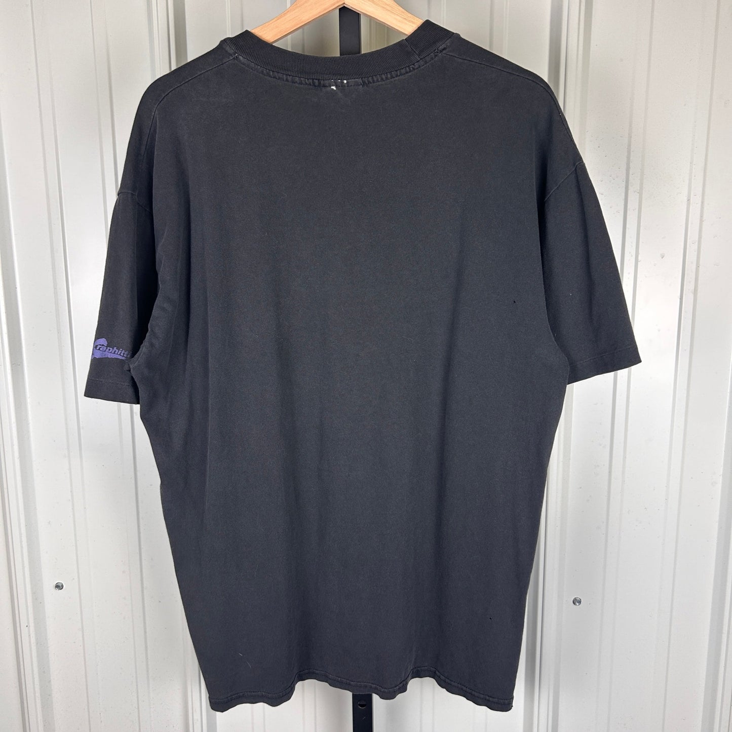 Superman DC Comics 1995 Distressed Graphitti Large T Shirt