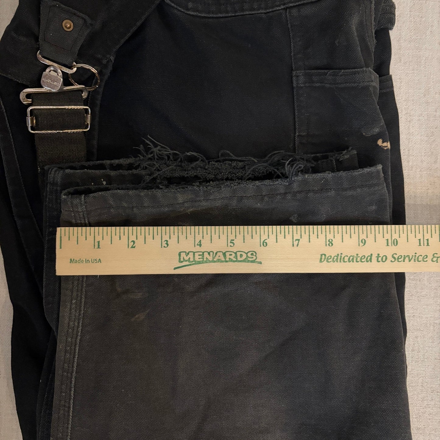 Vintage Distressed Carhartt Double Knee Overalls Bibs 38x28