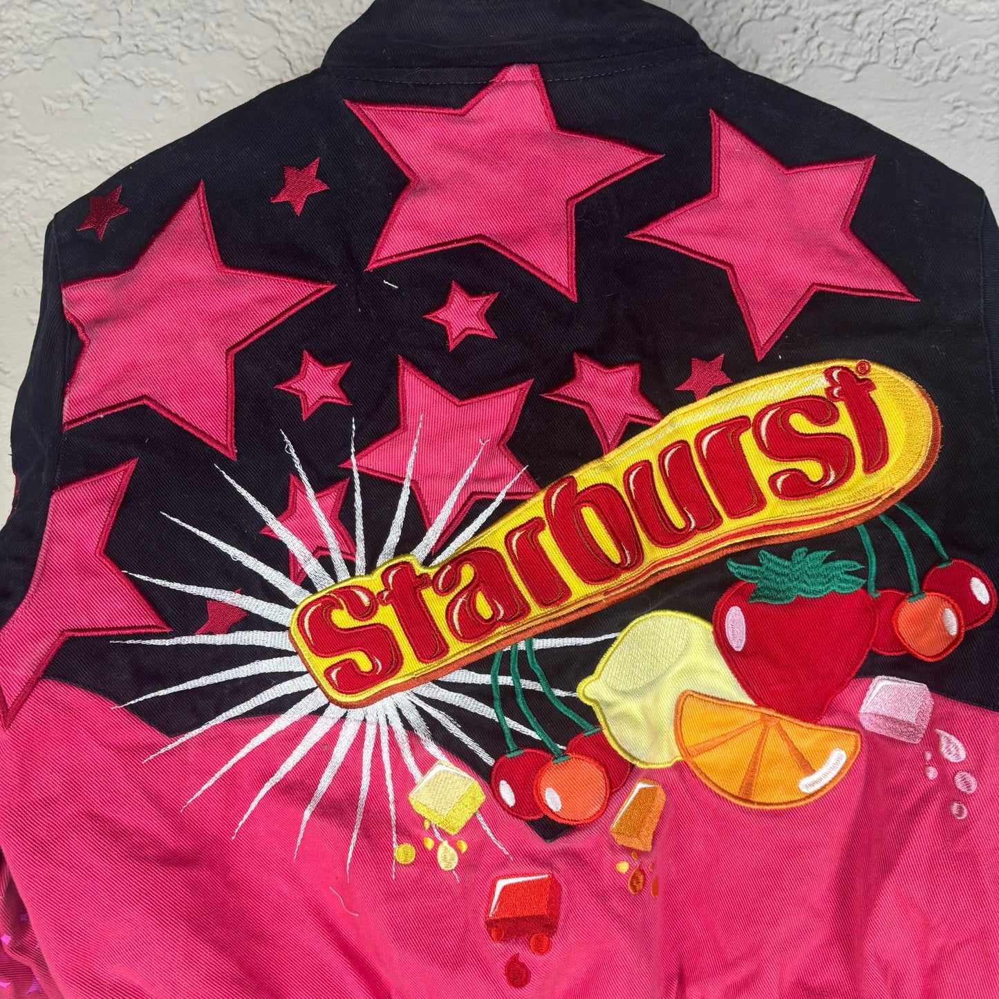 Rare JH Design Starburst Embroidered Kids Large Racing Jacket