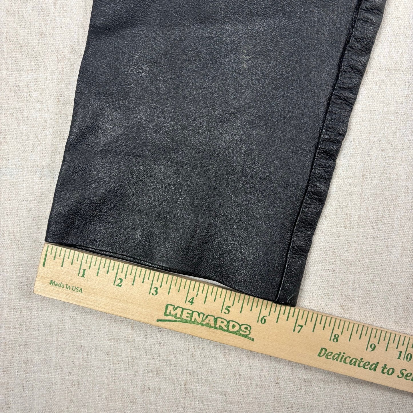 Vintage Leather Pants Intro Sz 30 Lined Biker Black