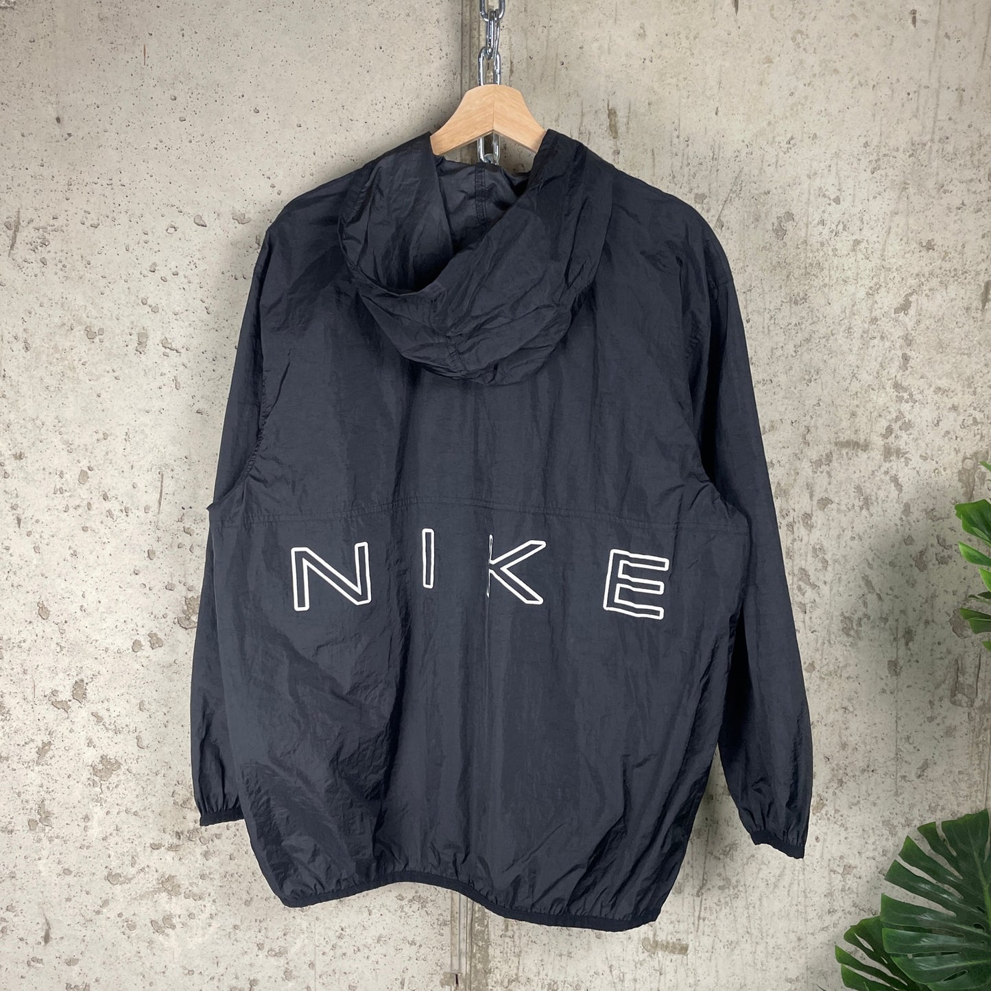 Nike White Tag 90s Hooded Spellout Medium Zip Up Windbreaker