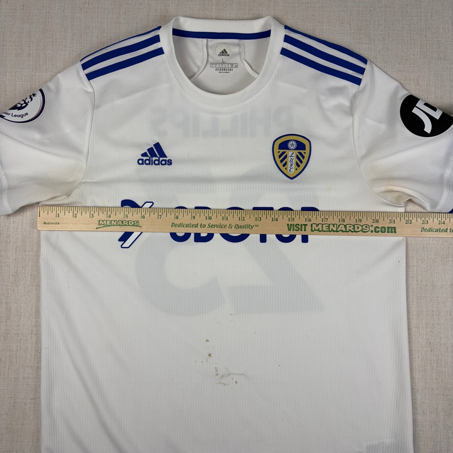 Adidas LEEDS United 2020/21 Home Kalvin Phillips #23 Large Football Jersey