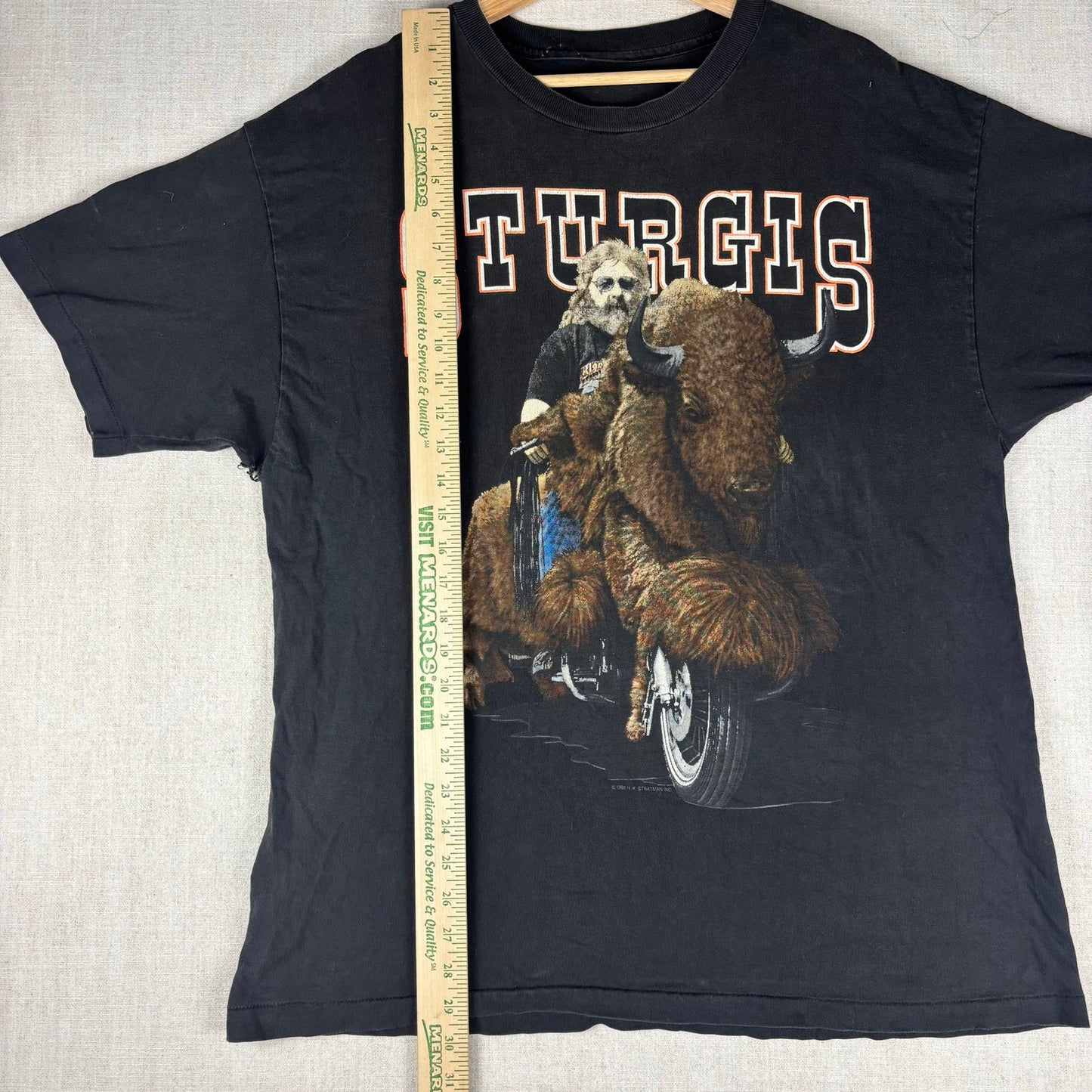 Vintage Harley Davidson Sturgis Buffalo 1992 Bike Rally Shirt Large