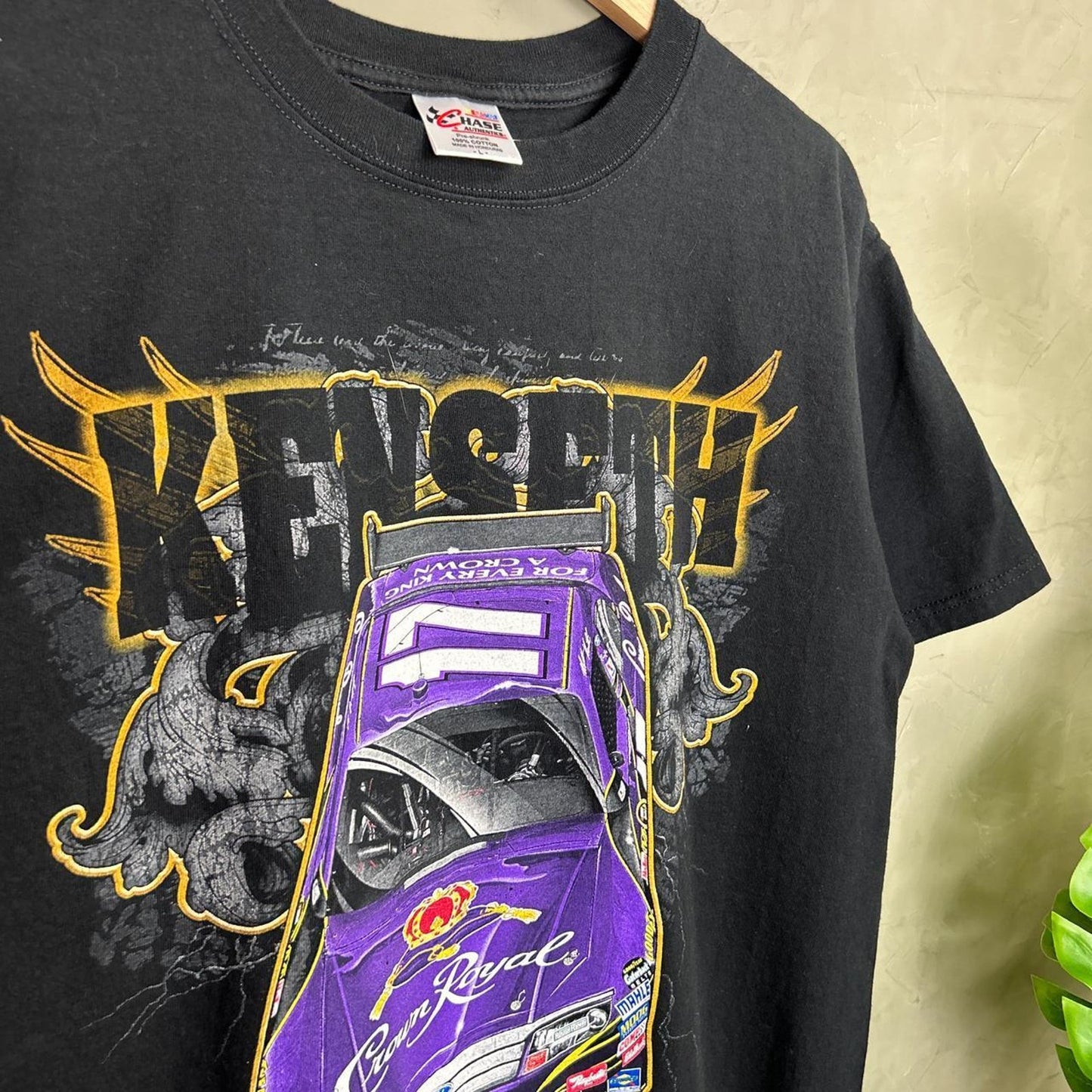 Large 2000s Matt Kenseth Crown Royal NASCAR Chase Athletics Racing Shirt