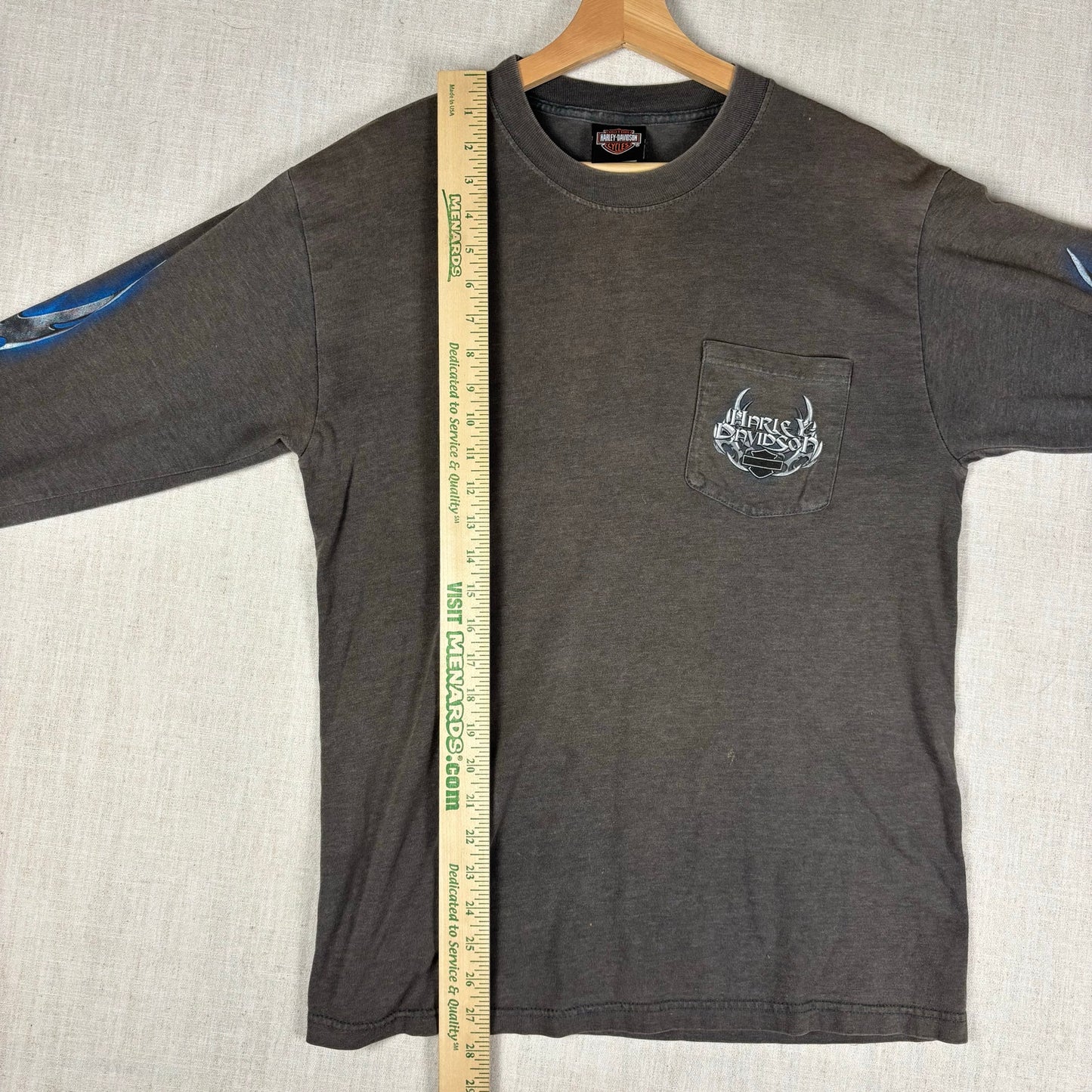 Vintage Harley Davidson Tribal Flame Longsleeve Medium Biker Shirt
