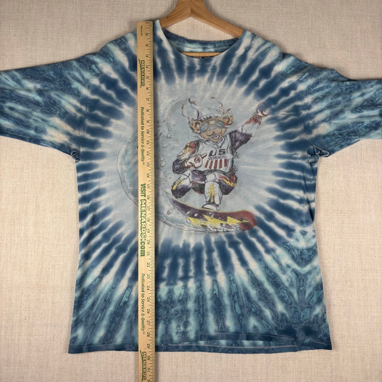 Vintage Grateful Dead Snowboarding Bear Distressed Large Band Longsleeve Shirt