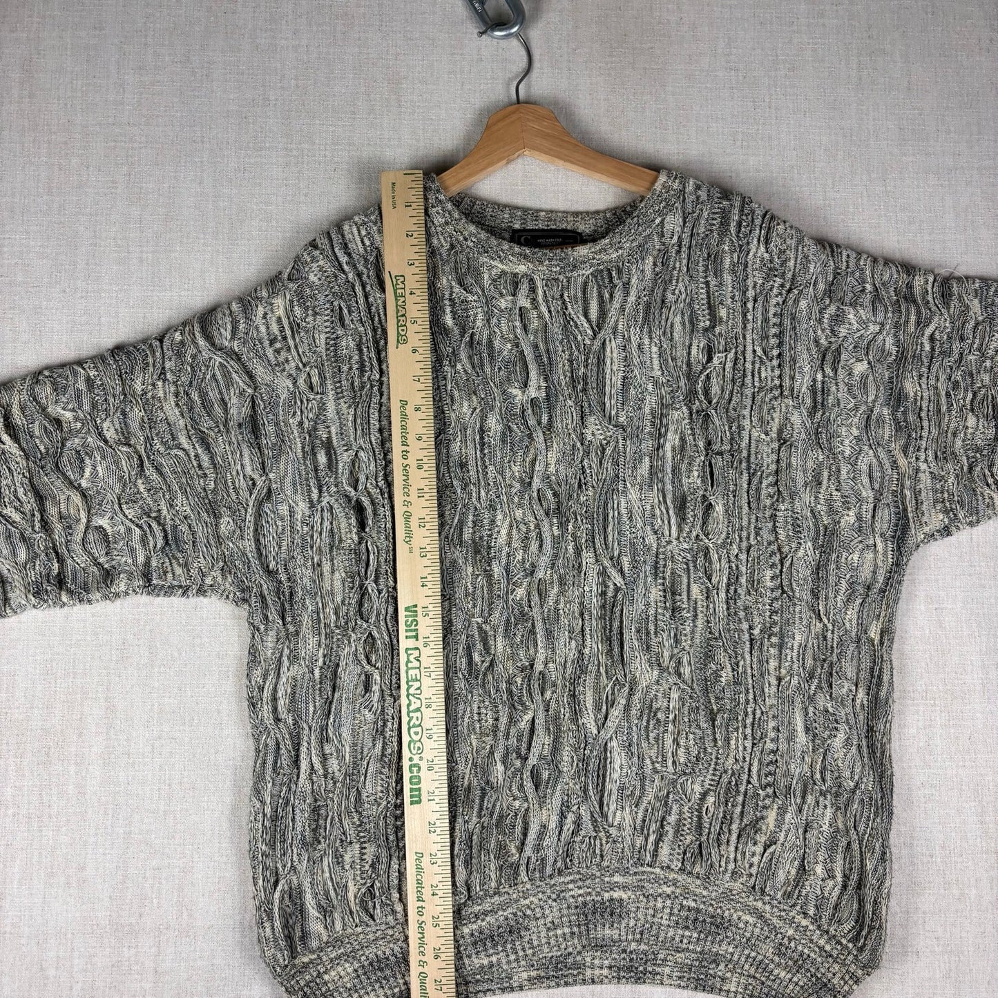 Vintage Coogi Style Croft And Barrow 3D Knit Large Sweater