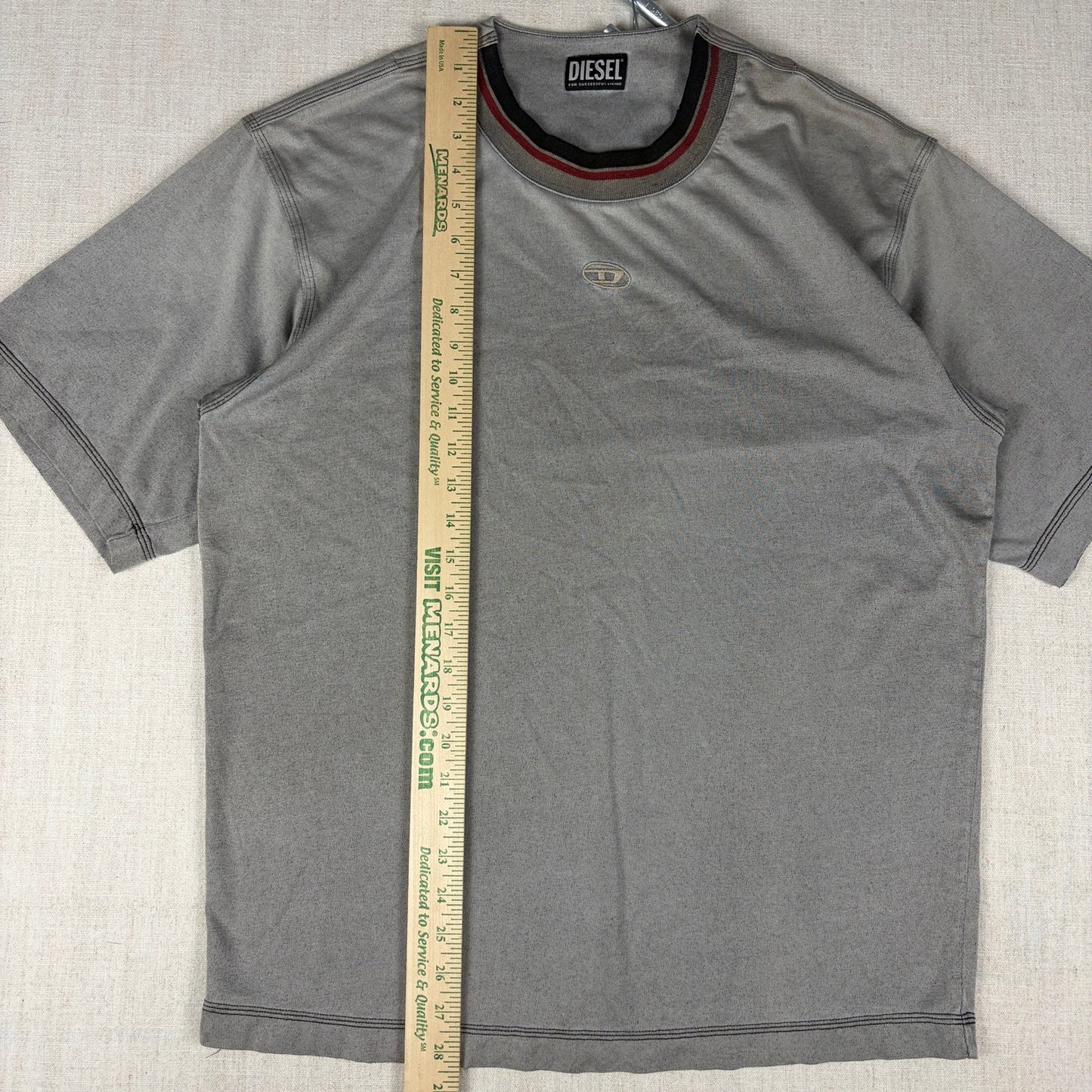 Diesel Designer Y2K Center Logo Essential Streetwear Large Shirt