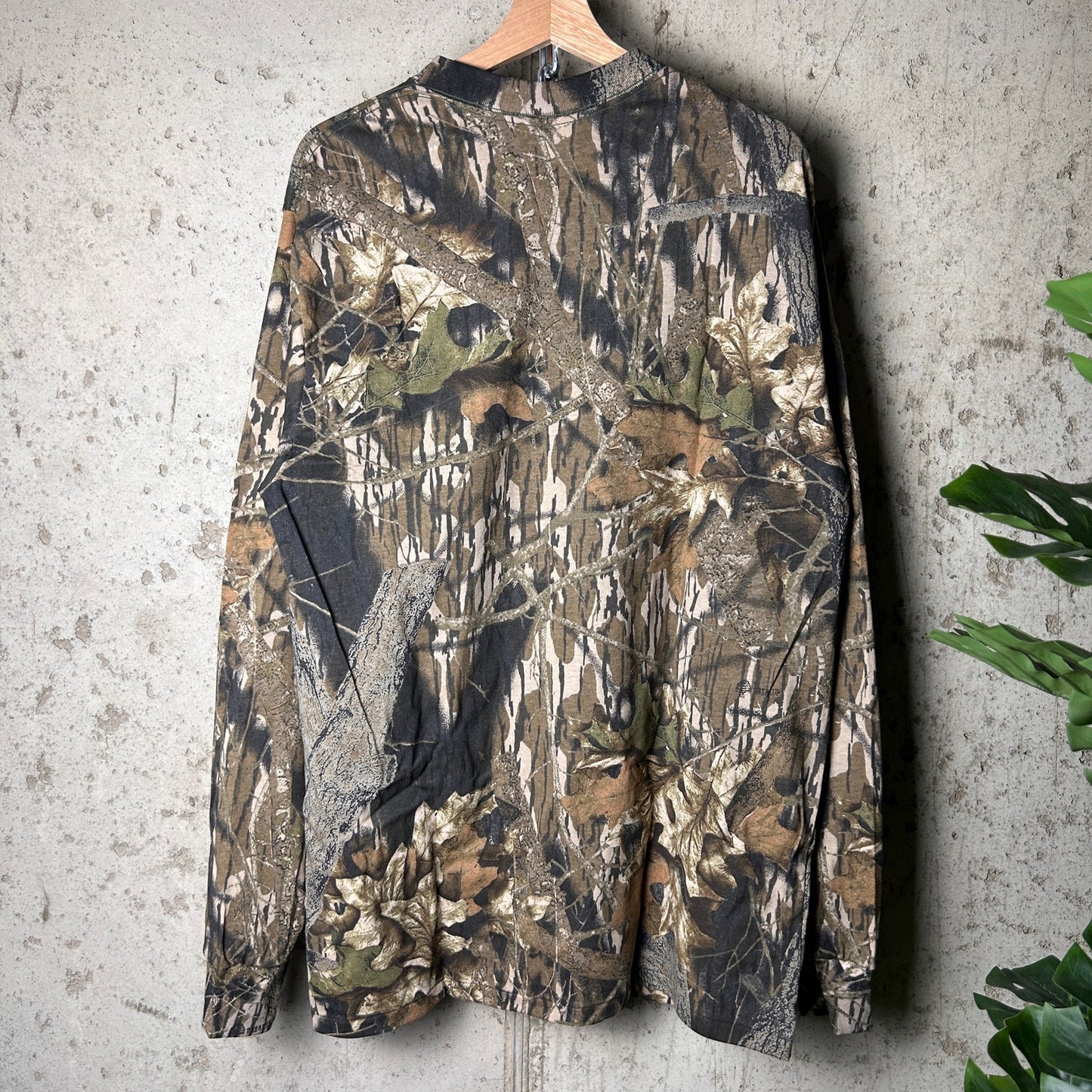 Mossy Oak NWT Vintage Real Tree Camo Large 100% Cotton Long Sleeve