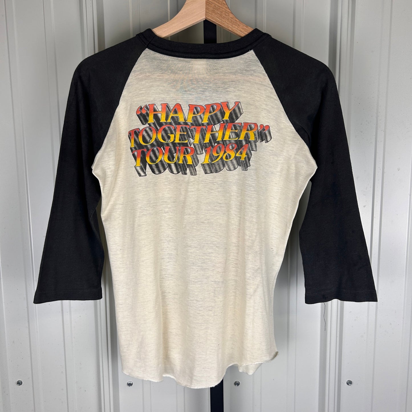 The Turtles 1984 Happy Together Tour Small Raglan Shirt