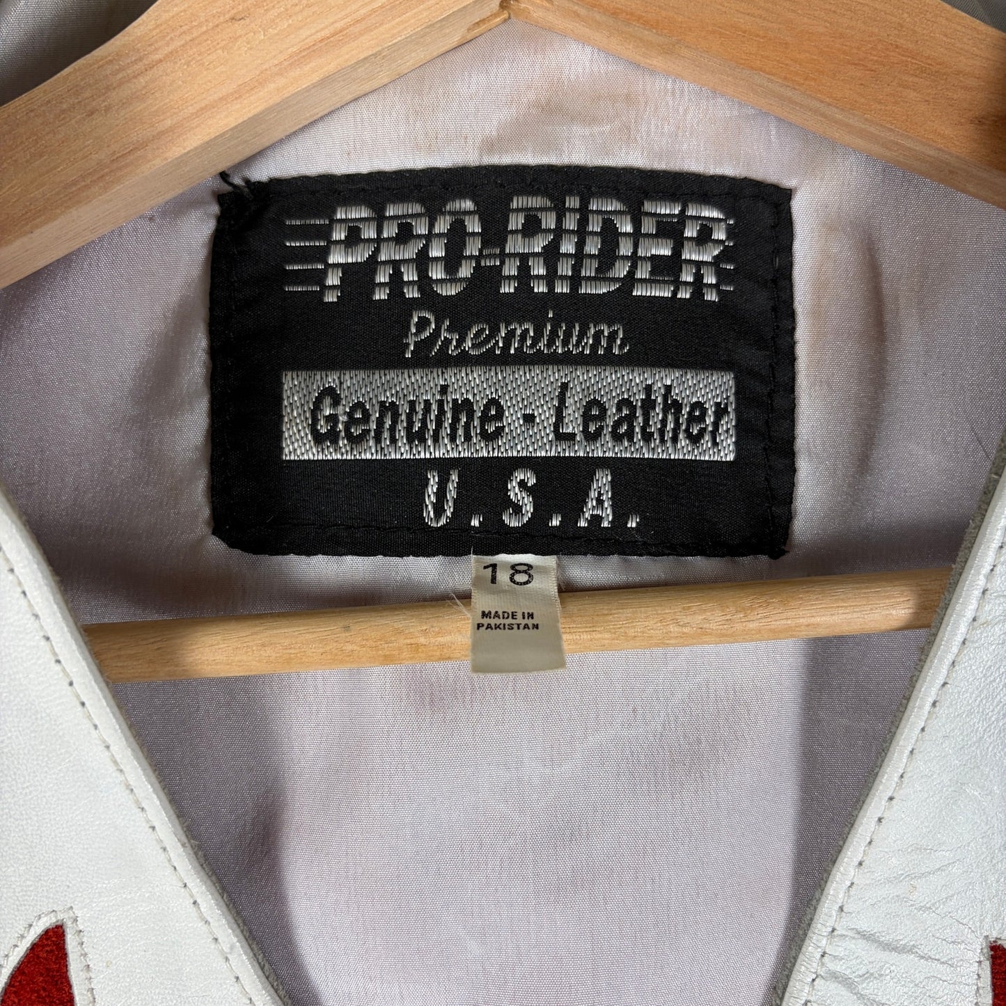 Pro Rider Premium Leather RARE Chaps + Vest Fringe Suede Rose Sz M/L White Set