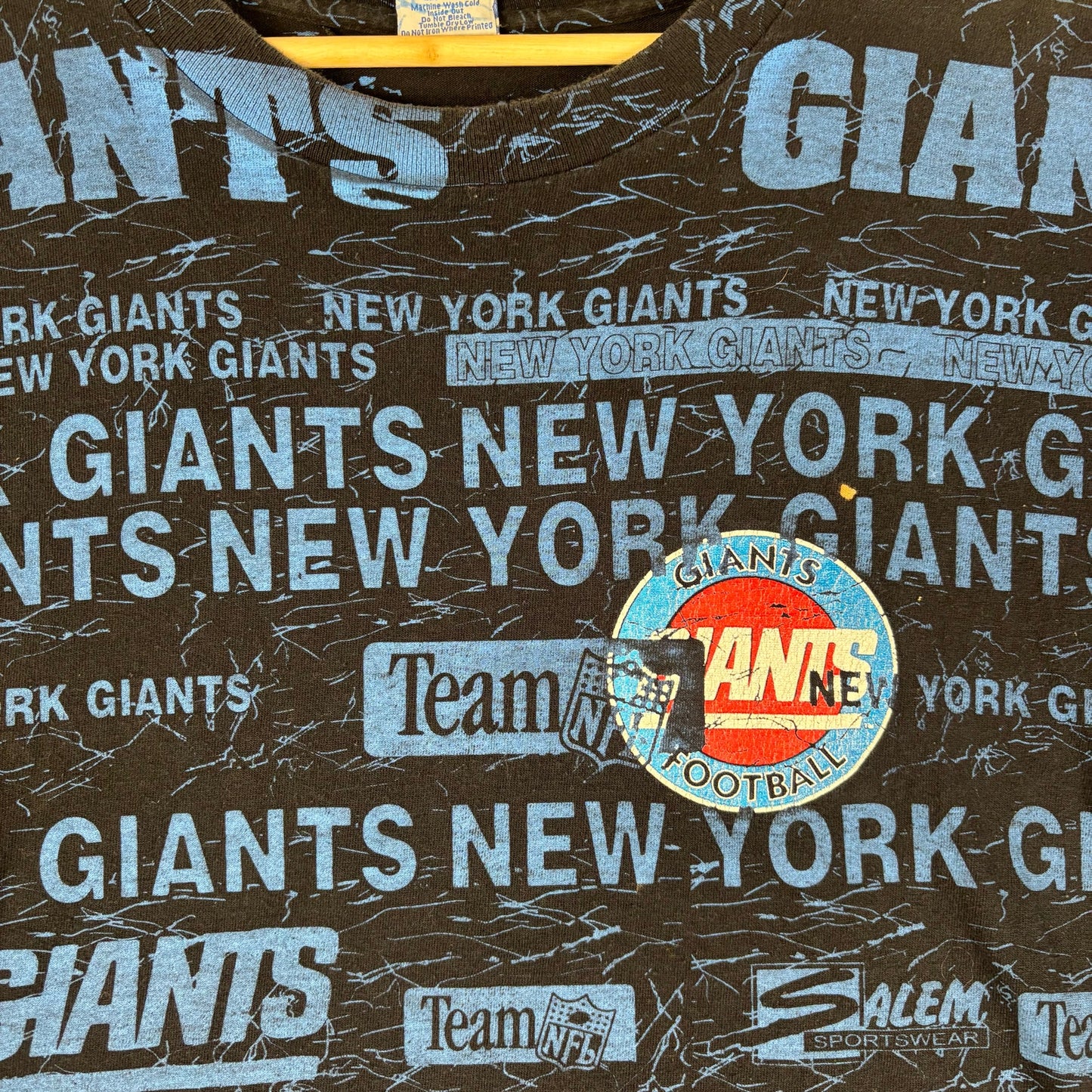Vintage Salem Sportswear New York Giants NFL AOP XL Tee