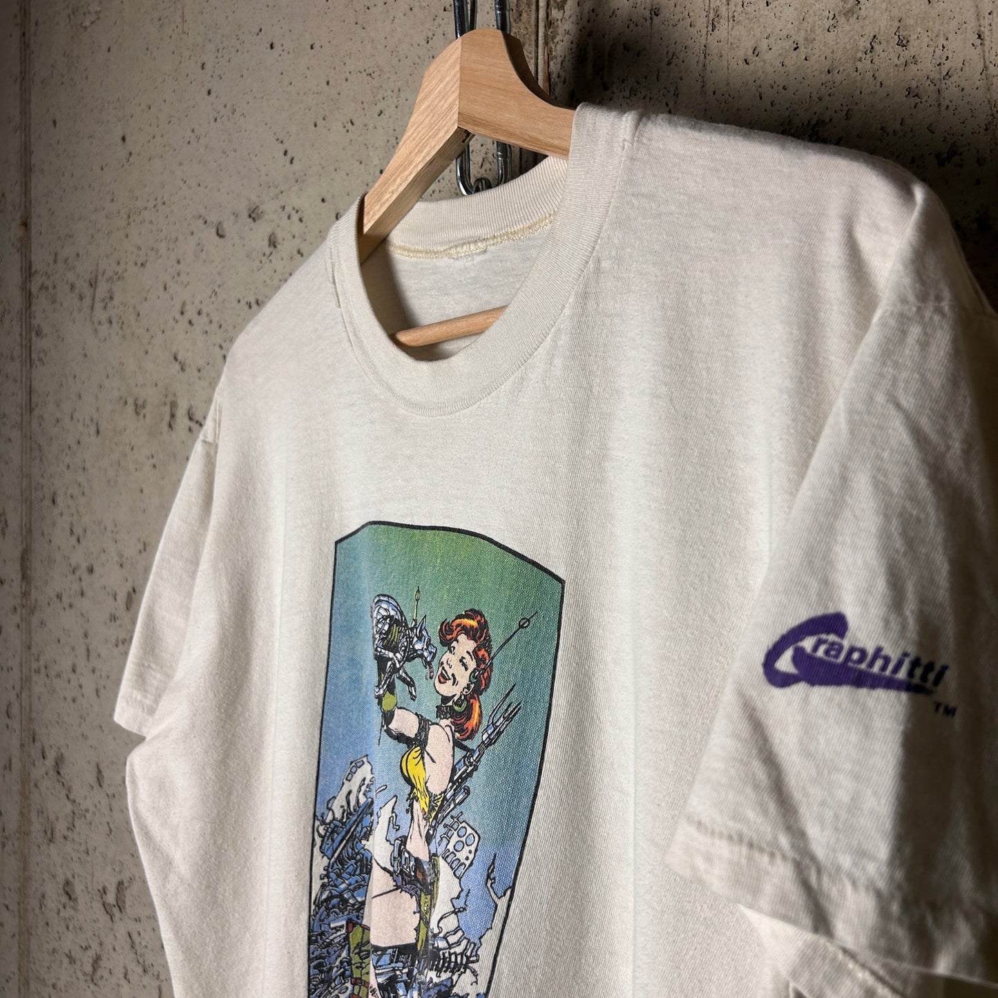 RARE Moebius Graphitti Comics DC 80s Jean Giraud Single Stitch Shirt Large