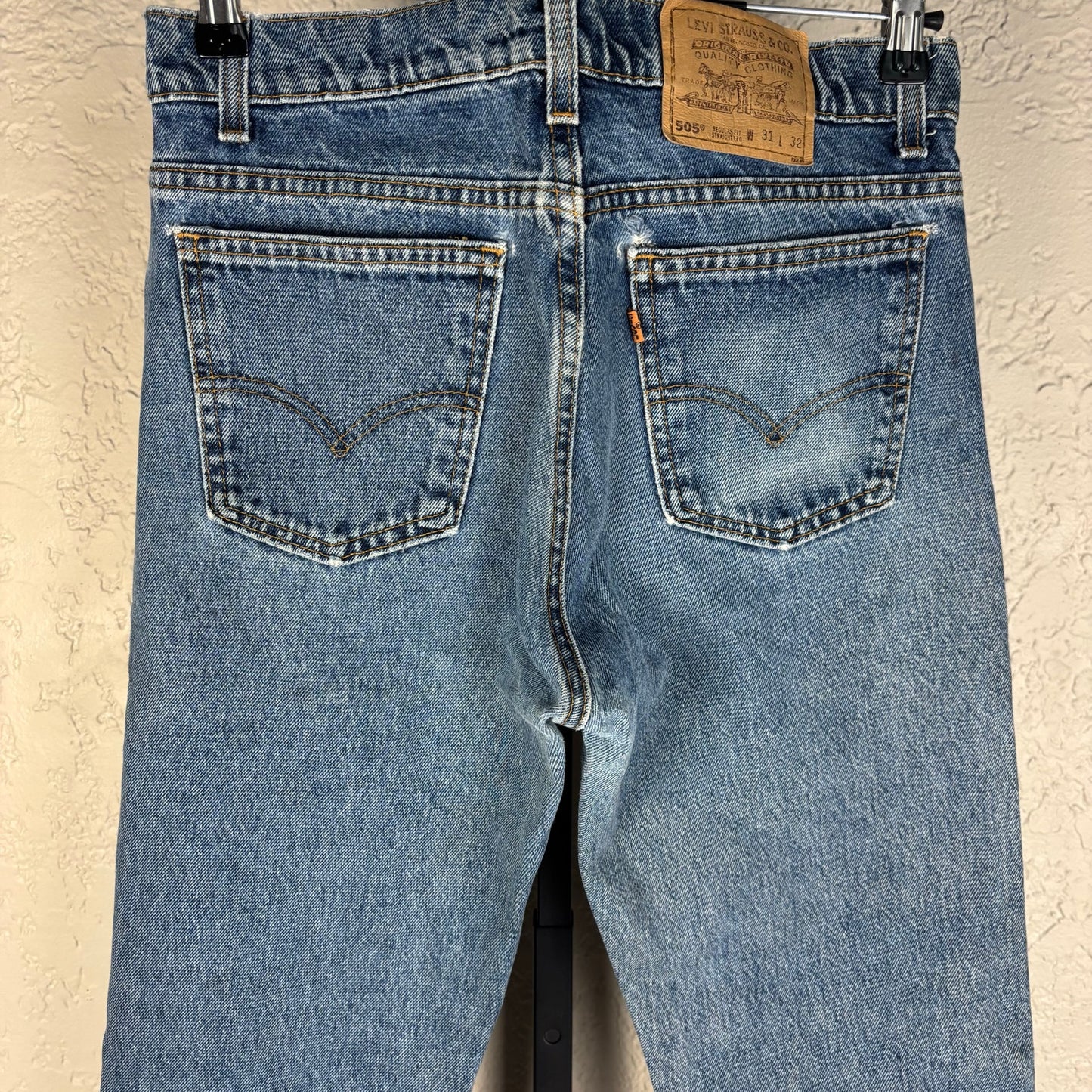 Vintage Levis 505 Orange Tab 31x32 Staight Fit Regular Mens Jeans