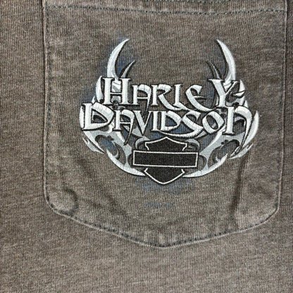 Vintage Harley Davidson Tribal Flame Longsleeve Medium Biker Shirt