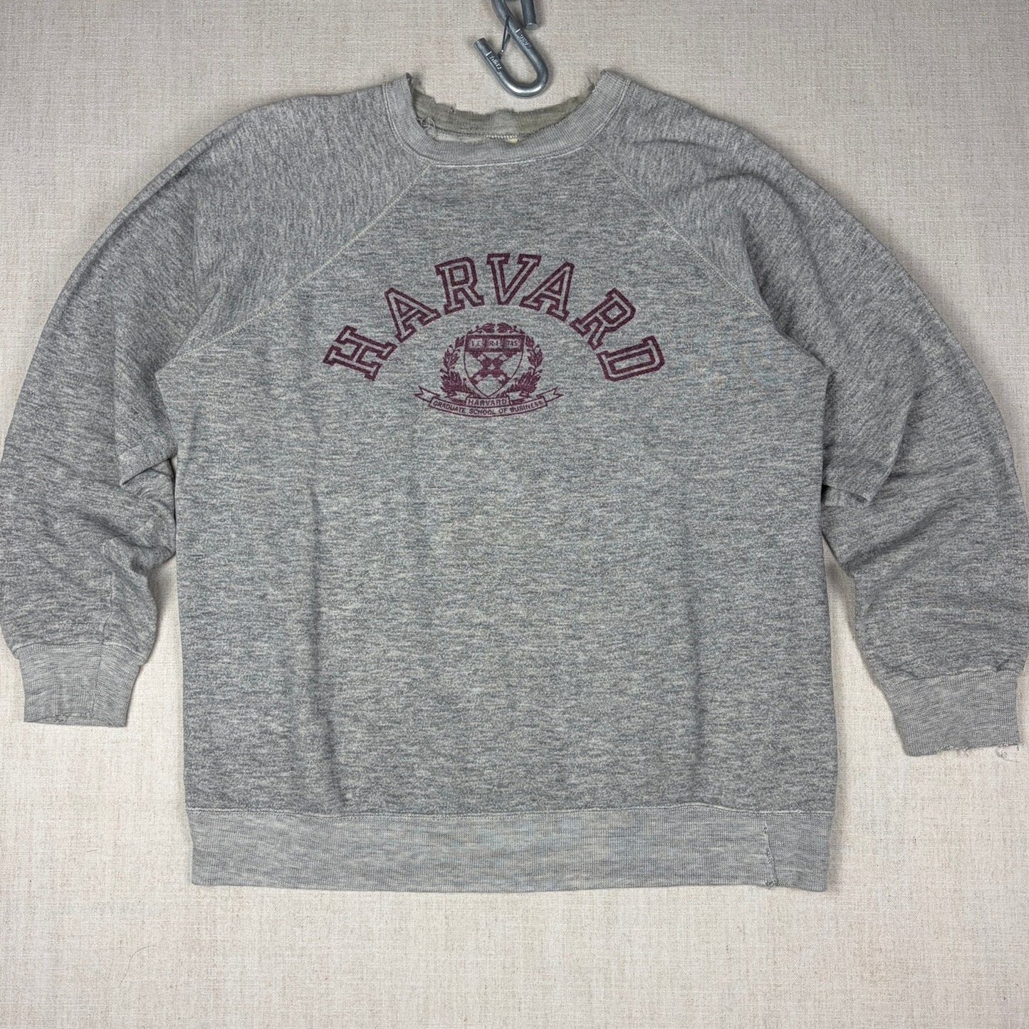 Vintage Champion Harvard University Distressed Thin XL 80s Sweatshirt