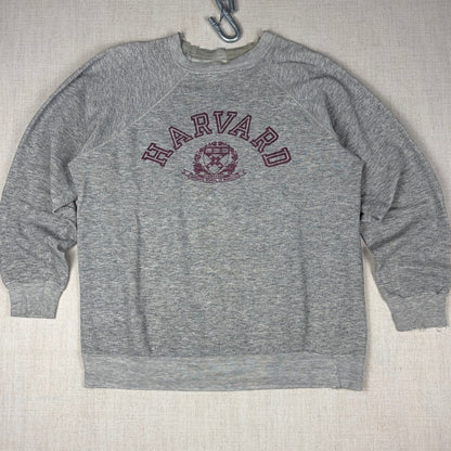 Vintage Champion Harvard University Distressed Thin XL 80s Sweatshirt