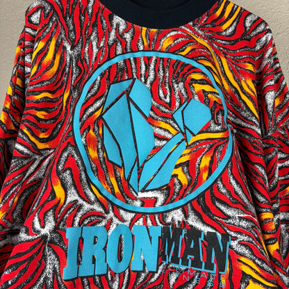 Ironman Triathalon RARE Vintage Hawaii Crazy Lava Print AOP Boxy XL Longsleeve