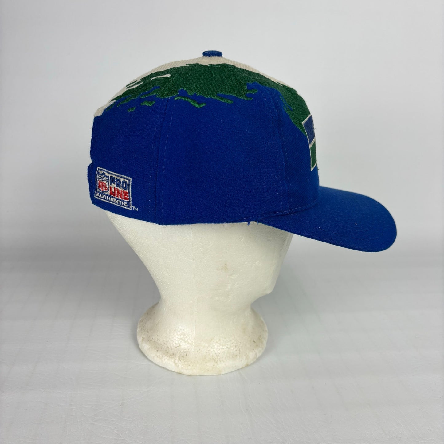 Vintage Seattle Seahawks Splash Logo Athletic Pro Line Snapback Hat