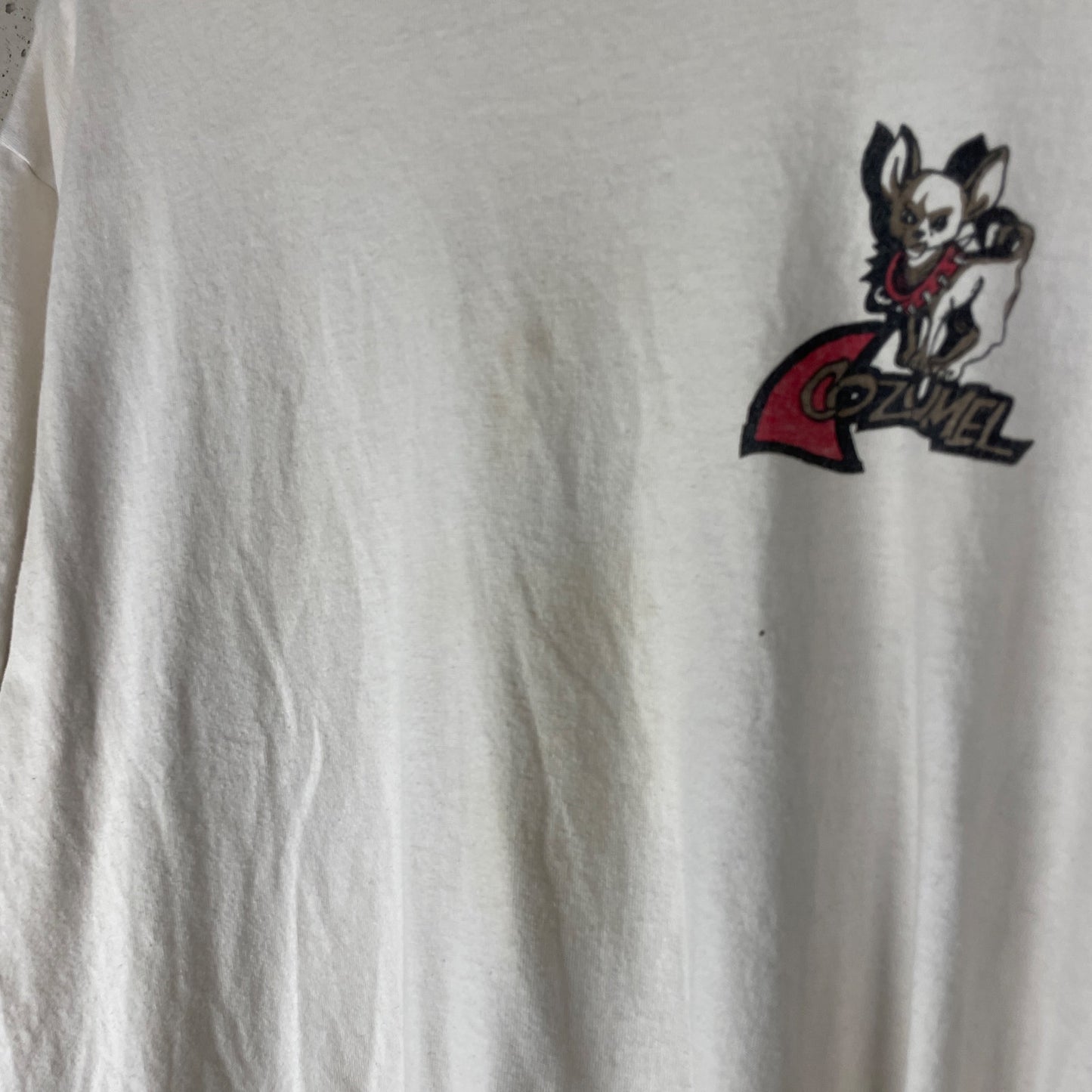 Cozumel Mexico Funny Chihuahua Tourist Large 90s Shirt