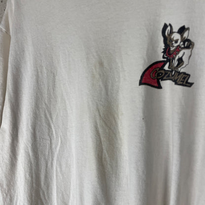 Cozumel Mexico Funny Chihuahua Tourist Large 90s Shirt