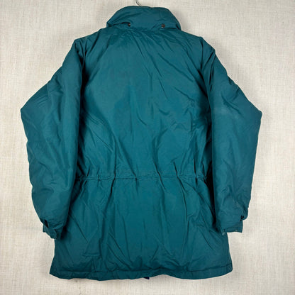 Vintage LL Bean Penobscot Parka Womens Goose Down Nylon Teal Medium Jacket