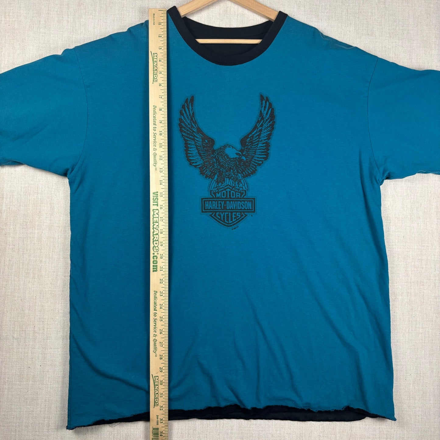 Vintage Harley Davidson 1999 Reversible Eagle Spell Out XXL Shirt