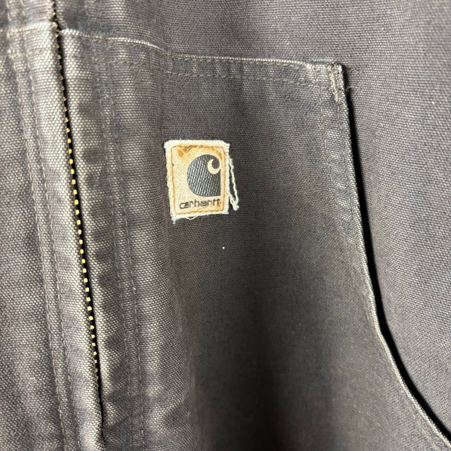 Carhartt Dark Brown Vintage Hooded Workwear XL Tall J130 DKB Jacket