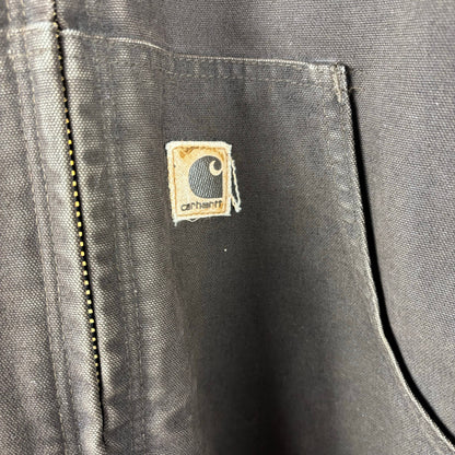 Carhartt Dark Brown Vintage Hooded Workwear XL Tall J130 DKB Jacket