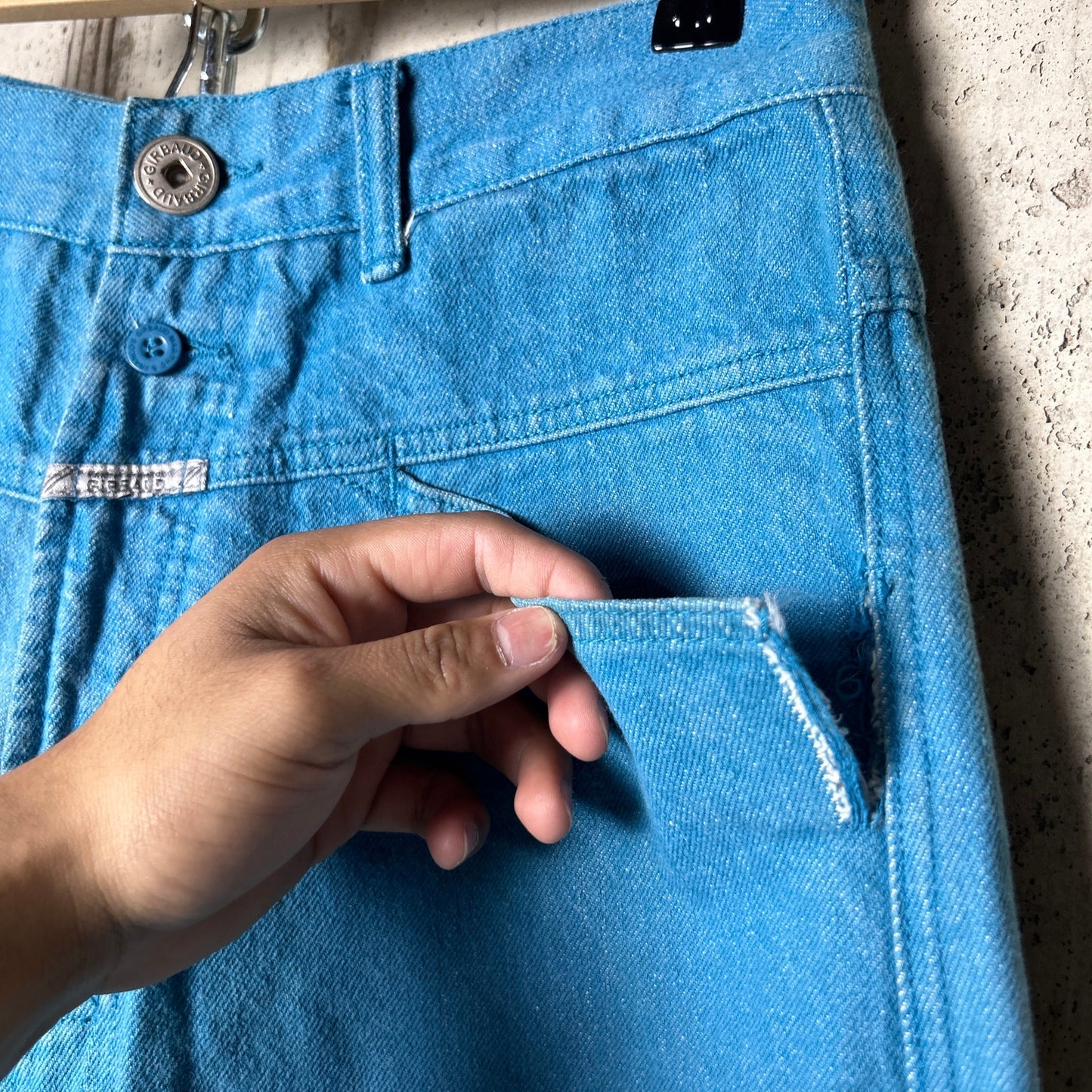 Marithe Francois Girbaud Brand X 34" Blue Straight Fit Cotton Denim Jeans