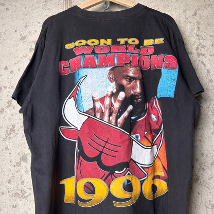 Chicago Bulls Rap Tee 1996 Michael Jordan Big Three World Championship XXL Shirt