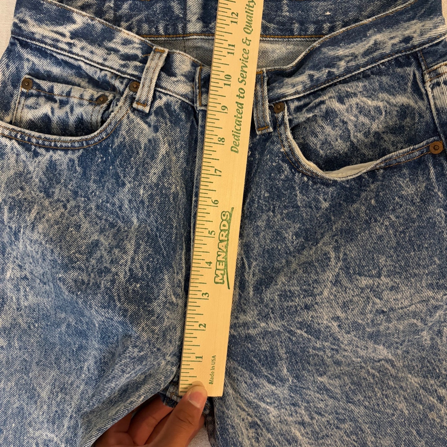 Vintage Levis 501 XX 80s Acid Wash Button Fly 29x30.5 USA Made Jeans