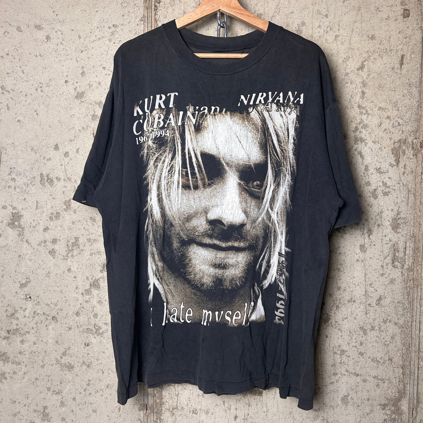 Kurt Cobain RARE 1994 Memorial Nirvana "I Hate Myself" XL Single Stitch Tee
