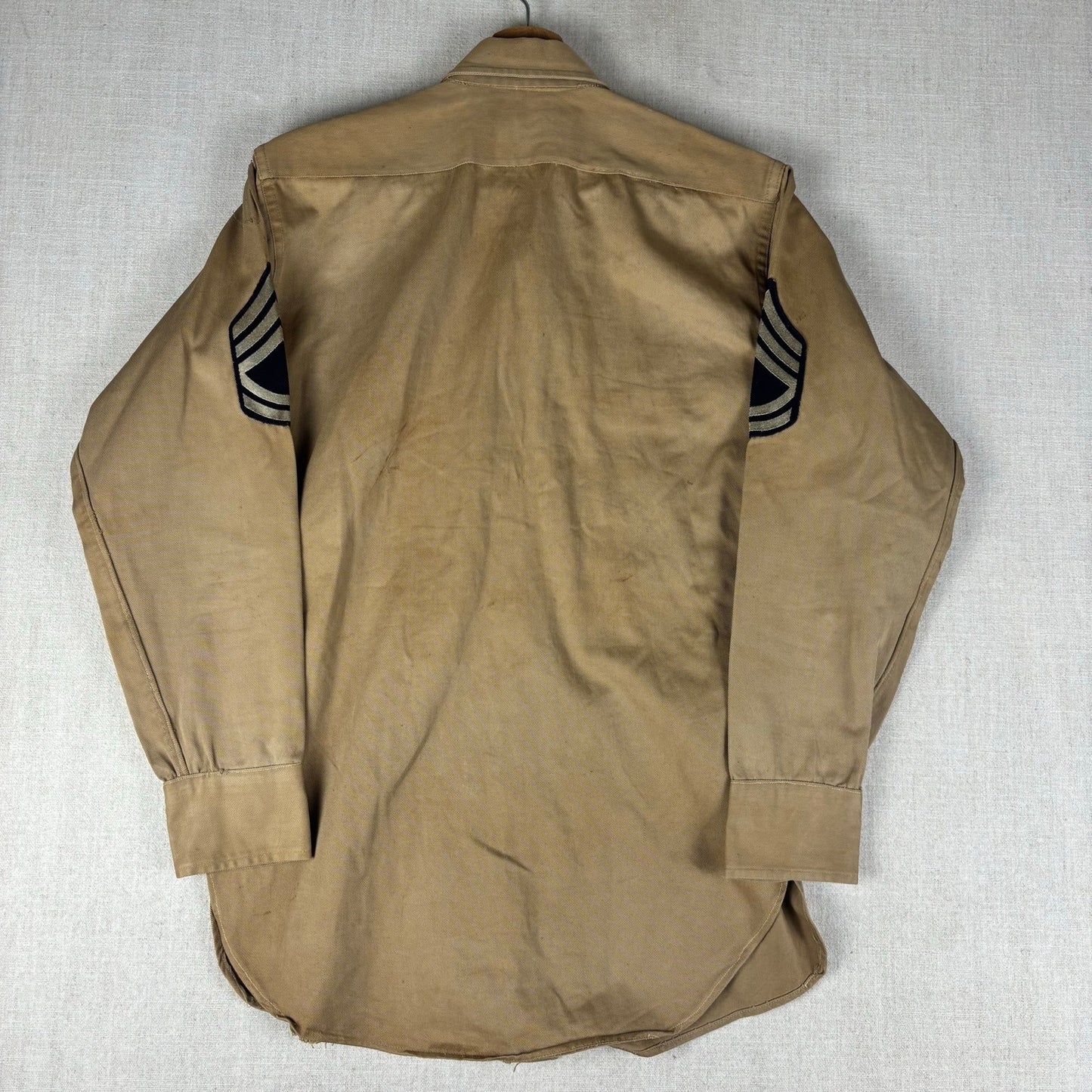 Vintage WWII Sanforized Military Yale Sergeant Regulation Button Shirt Small