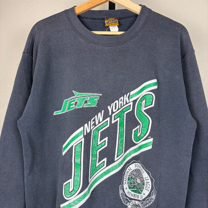 Vintage New York Jets Nutmeg NFL Medium Faded Crewneck