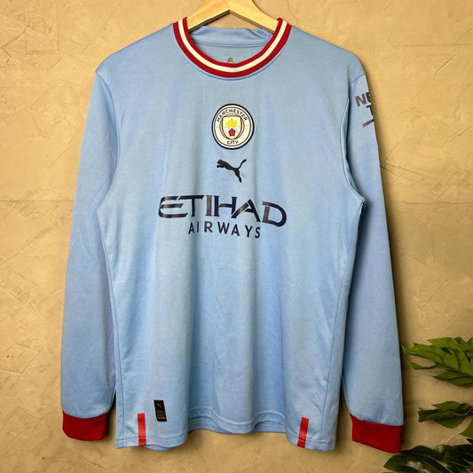 Manchester City Long Sleeve Puma Football Soccer Jersey Kit 24 L