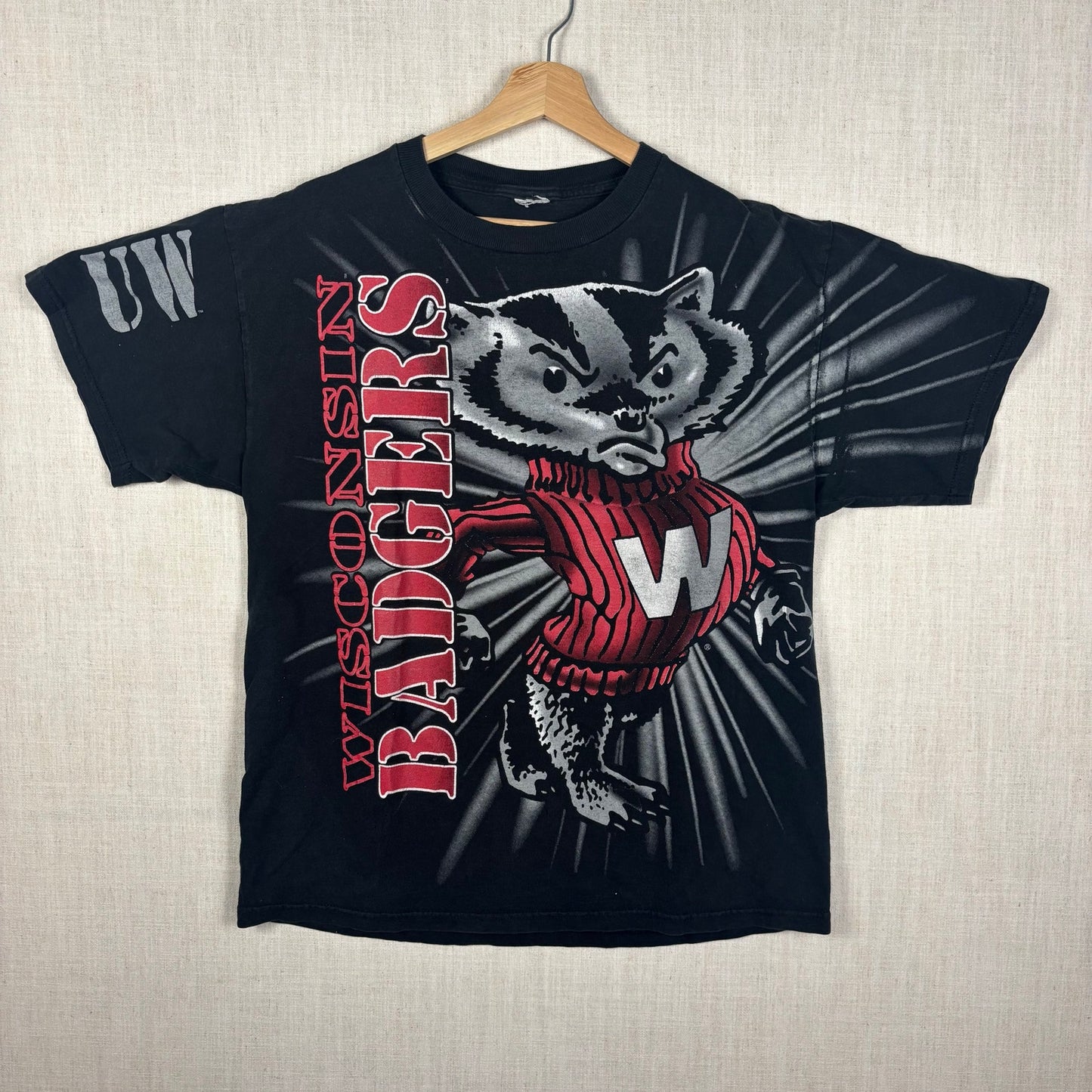 Vintage Wisconsin Badgers Breakthrough AOP Large Shirt