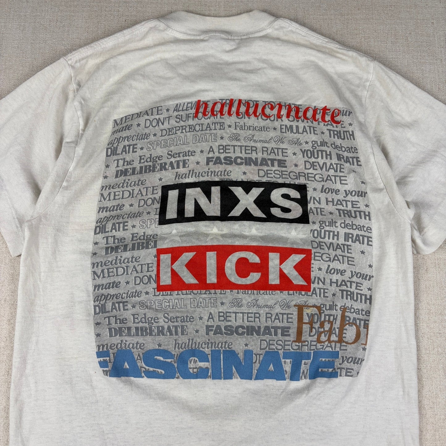 Vintage INXS 1988 Kick Tour Australian Rock Band Small Tee