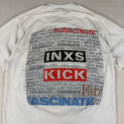Vintage INXS 1988 Kick Tour Australian Rock Band Small Tee