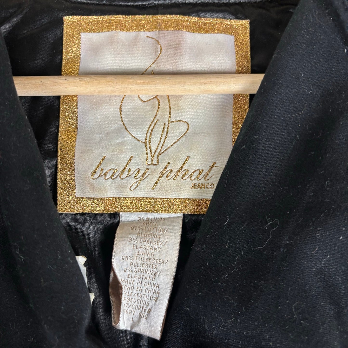 Y2K Baby Phat Office Siren Belted Blazer Large Big Cat Logo