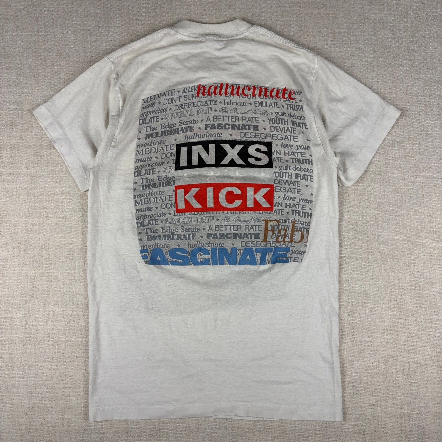 Vintage INXS 1988 Kick Tour Australian Rock Band Small Tee