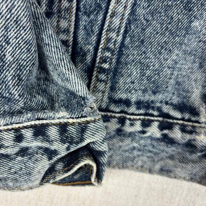 Vintage Levis 80s 70507 0227 USA Made Acid Wash Denim Medium Trucker Jacket