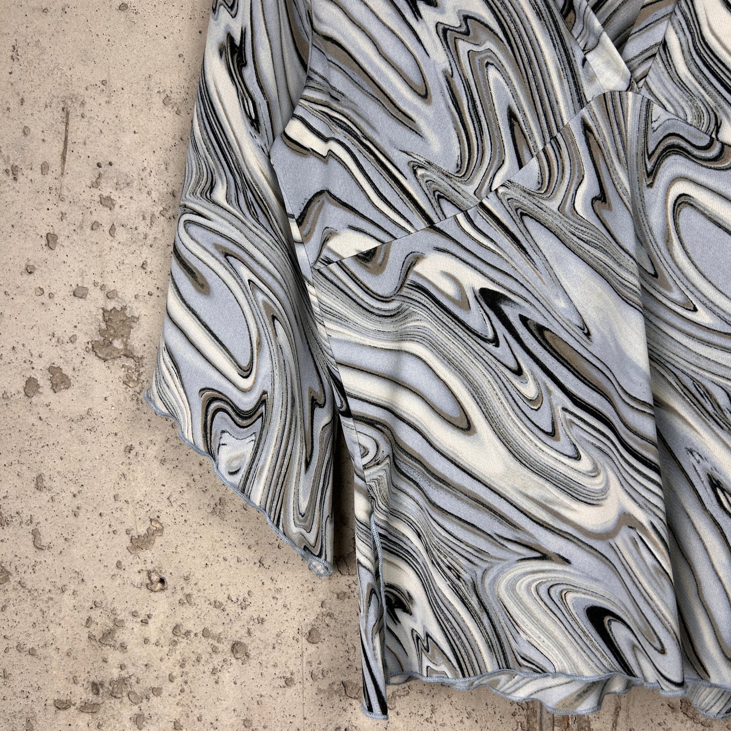 Hippie Style Psychedelic V Neck Womens Large 70s/80s MKM Blouse