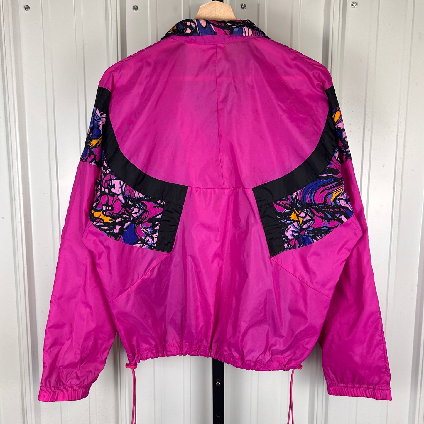 Nike 90s Grey Tag Hot Pink Floral Graffiti Medium Windbreaker