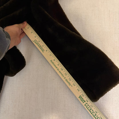 Vintage Borgana Faux Fur Double Breasted Dark Brown Coat