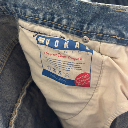 Vokal Classics Y2K Embroidered Baggy Sz 36 Skater Distressed Jeans
