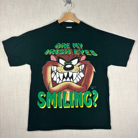 Vintage Looney Tunes Are My Irish Eyes Smiling St Patricks Large Tee